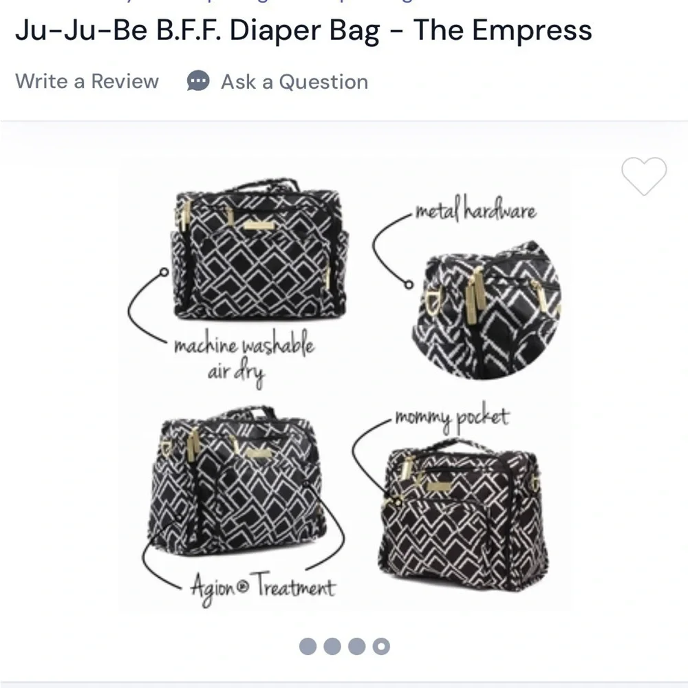 B.F.F. Diaper bag by Ju-Ju-be empress print
